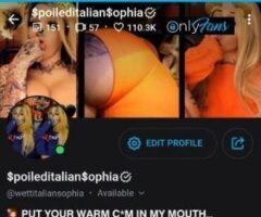 MESSAGE ME ON MY 💦𝙊𝙉𝙇𝙔𝙁𝘼𝙉𝙎💦 AND I WILL MESSAGE YOU BACK 𝙄𝙉𝙎𝙏𝘼𝙉𝙏𝙇𝙔 👉 PRESS DOWN ON MY ONLYFANS LINK BELOW AND PRESS OPEN👉 https://onlyfans.com/wettitaliansophia - Image 9